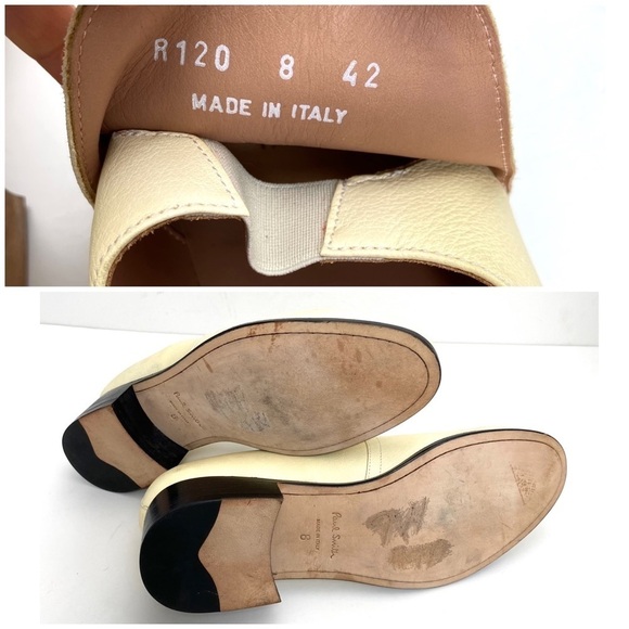 Paul Smith Slip on Leather Classic Loafer in Cream - Picture 11 of 11